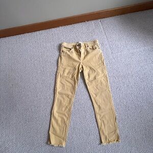 Loft yellow fringe pants